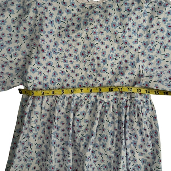 Damson Madder Floral Flower Cottagecore Puff Sleeve Open Back Dress 10UK/ 6 US - Picture 7 of 8